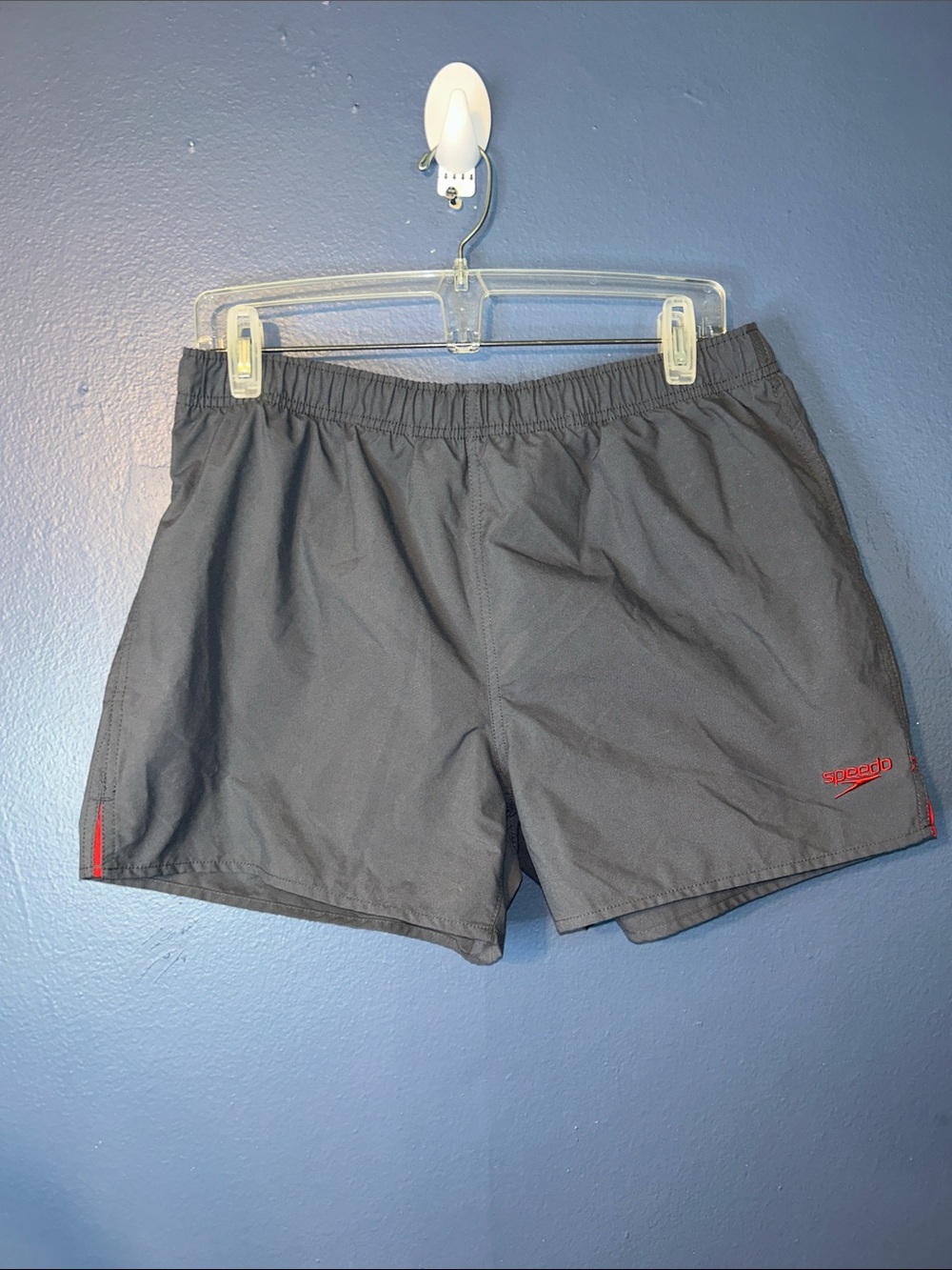 Speedo Swim Trunks Shorts M Summer Beach Lightweight Mesh Lined Gray Quick Dry
